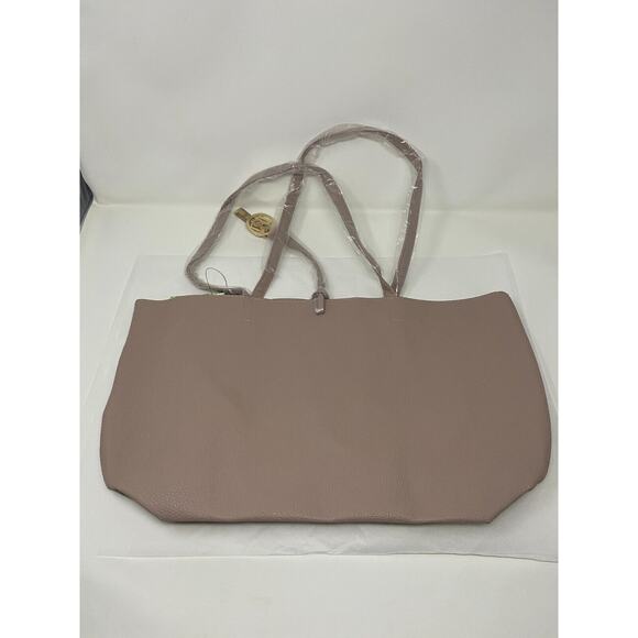 NWT Badgley Mischka Women's Large Decorative Chain Tote Taupe - Picture 6 of 11